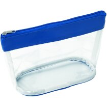 Neceser transparente con detalle a color azul Neceser transparente con detalle a color azul