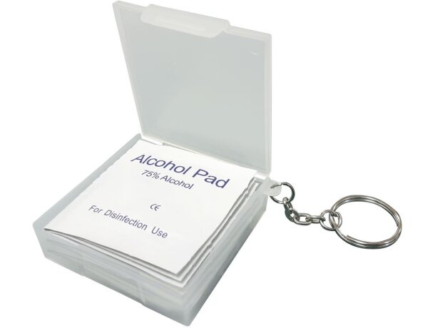 Llaveros originales publicitarios de pl&aacute;stico en forma de cajita