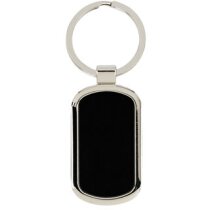 Llavero de acero original con placa negra especial láser Outs