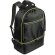Mochila deportiva detalles en amarillo y verde poliéster 600D