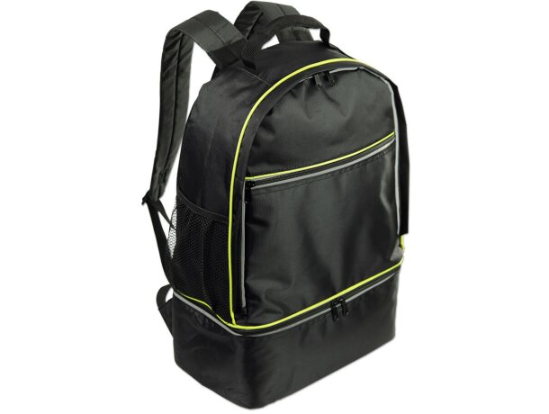 Mochila deportiva personalizada 900D 500g/m² zapatillero 26L negro