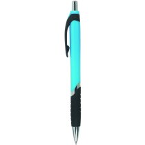 Bolígrafo de plástico con sujeción en negro personalizado azul Bolígrafo de plástico con sujeción en negro personalizado azul