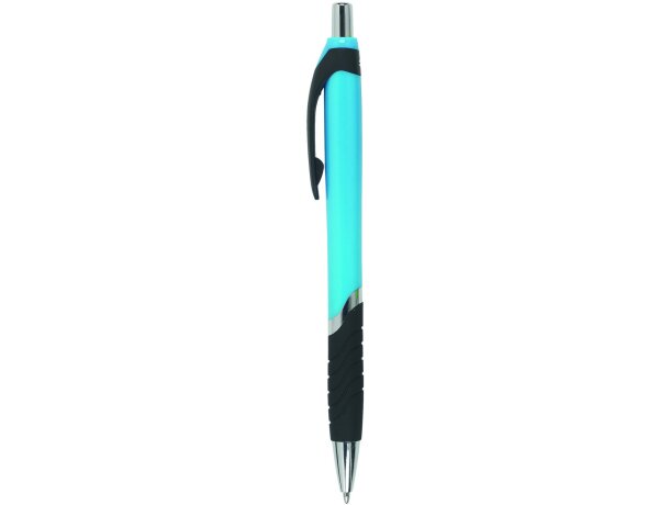 Bolígrafo de plástico con sujeción en negro personalizado azul Bolígrafo de plástico con sujeción en negro personalizado azul