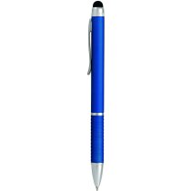 Bolígrafo publicitario puntero de aluminio con varias tintas grabado azul