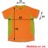 Camiseta deportiva unisex de poliéster 145 g/m2 Arabia Naranja fluor