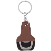 Llaveros abridores con funda de cuero sintético de metal Zinzan