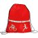 Mochila con cuerdas para triatlón personalizada roja