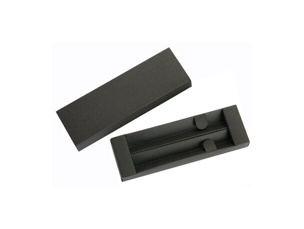 Estuche para dos bolígrafos en cartón negro