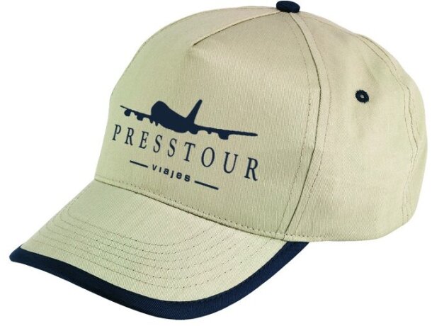 Gorra con detalles de color en la visera personalizada natural Gorra con detalles de color en la visera personalizada natural
