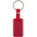 Llaveros metálicos rectangulares de aluminio anodizado en colores Label Rojo