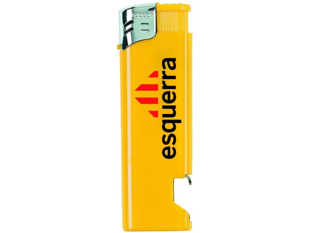 Mechero eléctrico recargable con abridor de botellas incorporado economico amarillo
