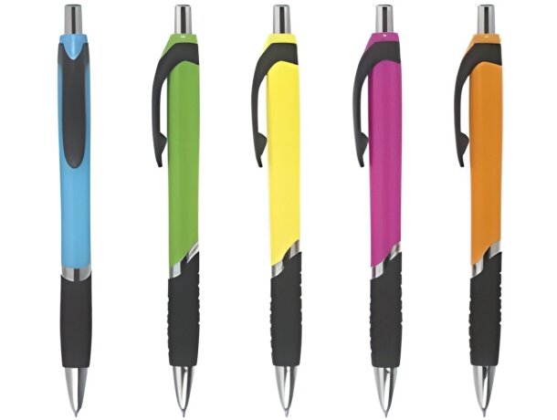 Bolígrafo Break retráctil personalizado acabado mate clic Multicolor detalle 1