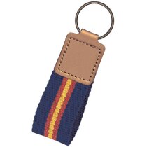 Llavero de piel y nylon con bandera de España Llavero de piel y nylon con bandera de España