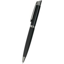 Bolígrafo metálico promocional Kelson negro mate terminales cromo económico