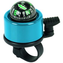 Timbre para bicicleta con brújula personalizado azul Timbre para bicicleta con brújula personalizado azul