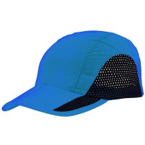 Gorra de microfibra con colores combinados merchandising azul Gorra de microfibra con colores combinados merchandising azul