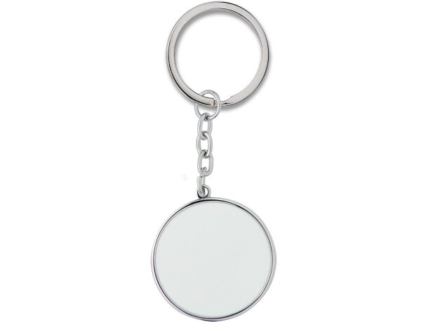 Llaveros originales de metal circular con borde cromado