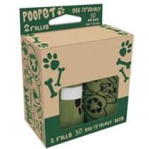 Bolsas ecológicas con caja Poopet y 2 rollos eco-friendly