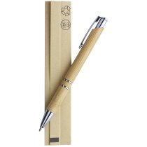 Bambú natural con terminales cromados publicidad