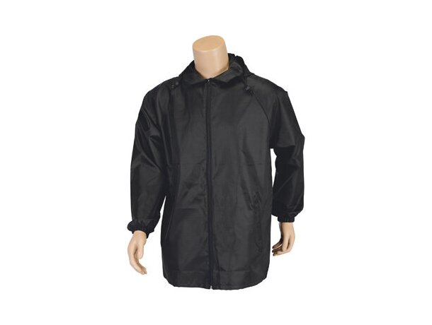 Chaquetas personalizadas Wind Stop&nbsp;cortavientos en poliéster negro
