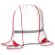 Mochila saco poliéster 190D con cinta reflectante Rojo
