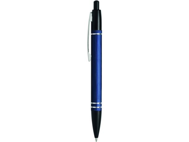 Bolígrafo de aluminio con clip azul