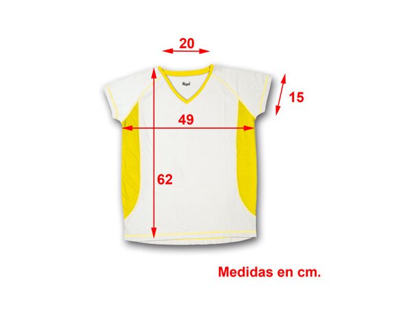 Camisetas manga corta poliéster 145 g/m2