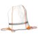 Mochila saco poliéster 190D con cinta reflectante Naranja