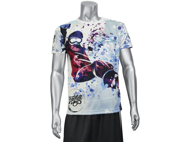 Camiseta personalizada Xerman de poliéster reciclado RPET blanca