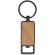 Llavero de madera promocional abridor rectangular con borde de metal