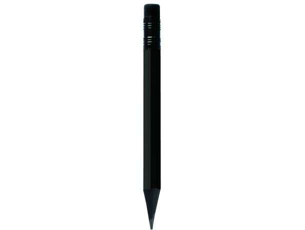 Lápiz Mini Madera Negra con Goma personalizado