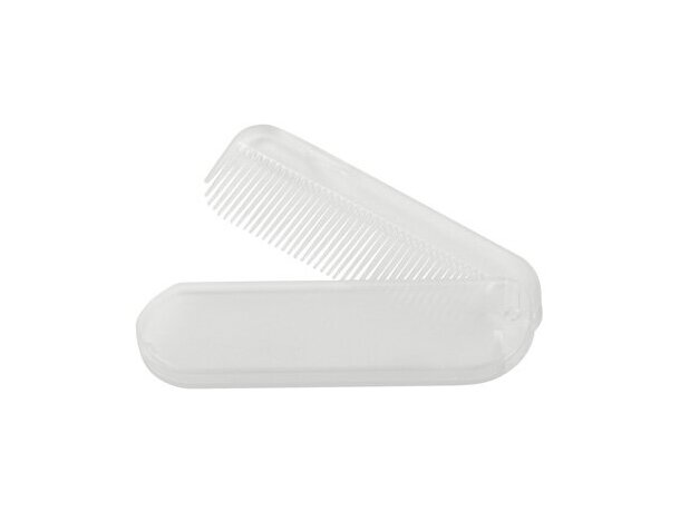Peine plegable Bald compacto en plástico blanco