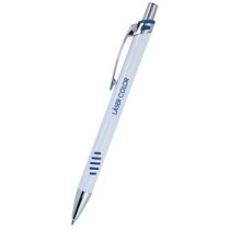 Bolígrafo con nombre de aluminio con clip metal tinta