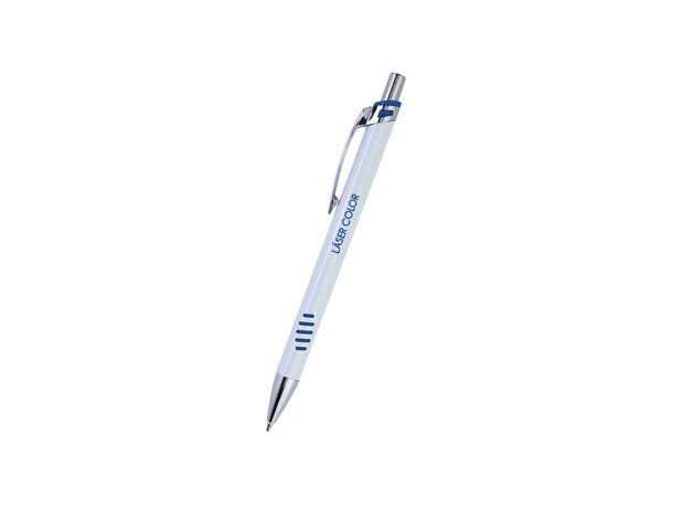 Bolígrafo con nombre de aluminio con clip metal tinta
