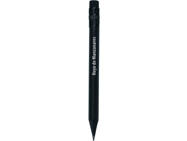 Lápiz Mini Madera Negra con Goma