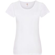 Camiseta algodón femenina entallada con logo