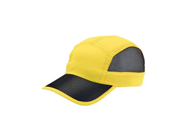Gorra running de microfibra con redecilla