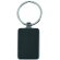 Llavero met&aacute;lico de acero negro rectangular para coche