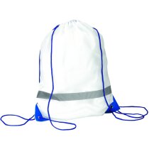 Mochila petate de color blanco con esquinas de color personalizada azul Mochila petate de color blanco con esquinas de color personalizada azul