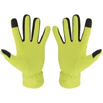 Guantes running táctiles poliéster unisex Lava
