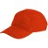 Gorra de béisbol con cierre ajustable microfibra Zipon Rojo