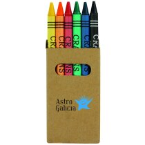 Estuche con seis ceras de colores personalizada Estuche con seis ceras de colores personalizada