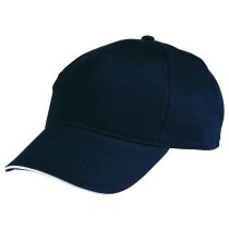 Gorra de color liso con detalle de color en la visera personalizada azul Gorra de color liso con detalle de color en la visera personalizada azul