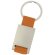 Llavero metálico rectangular con cinta a color Matt Naranja