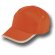 Gorra de béisbol para merchandising con ribete en visera en algodón Border Naranja