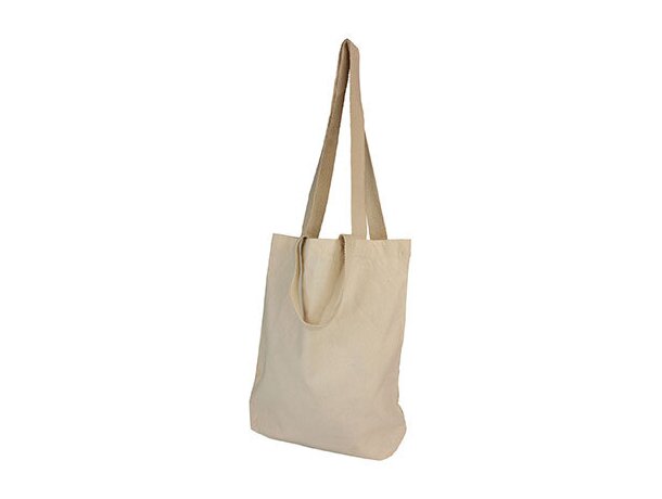 Bolsa de algodón personalizada con asas en color natural y negro