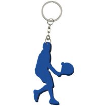 Llaveros originales de aluminio con forma de jugador de pádel
