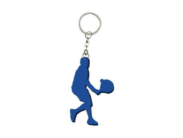 Llaveros originales de aluminio con forma de jugador de p&aacute;del