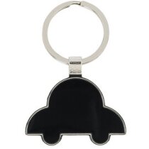 Llavero de metal personalizado con placa de acero negro Car especial láser
