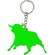Llavero con forma de toro metálico personalizado verde
